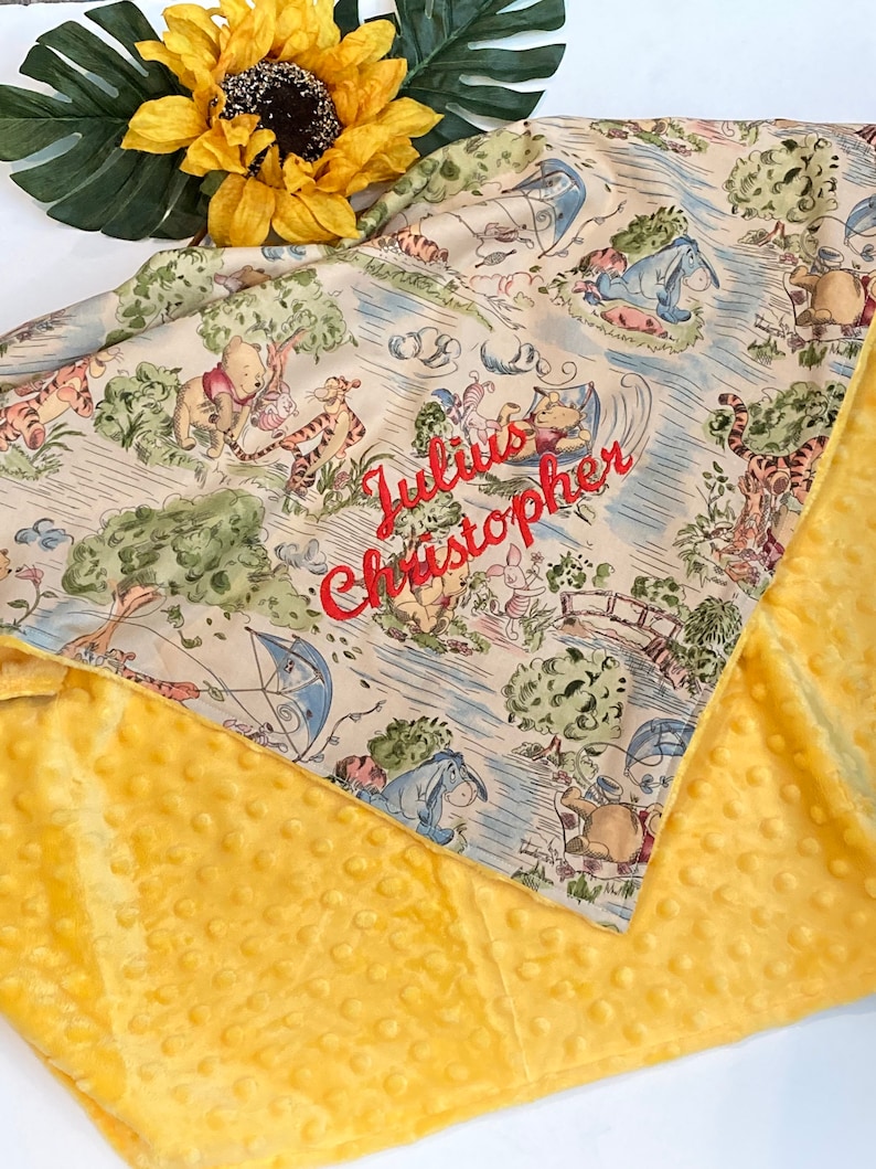 Personalized Baby Crib Blanket Made From Winnie the Pooh - Etsy