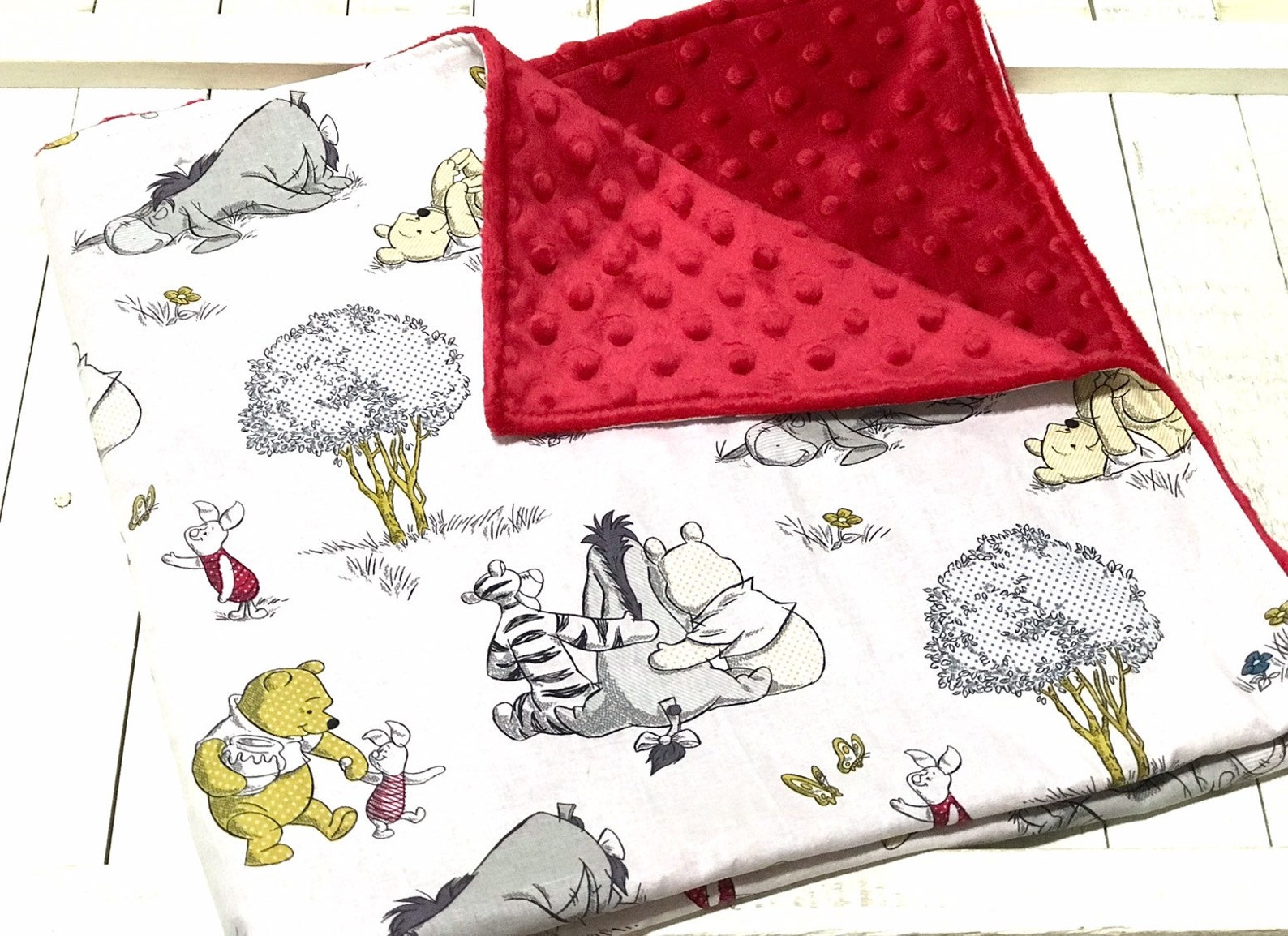 Baby Blanket made from Winnie the Pooh fabric girl boy Etsy