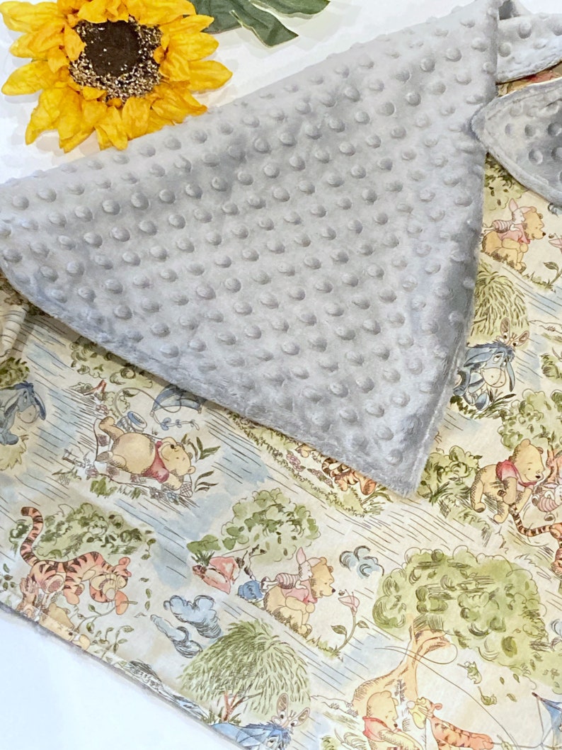 Baby Crib Blanket Made From Winnie the Pooh Fabric for Boy or Etsy