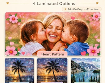 Laminate Finish Upgrade Add-On for Custom Photo Magnets | 4 Finish Options | Existing Order Only