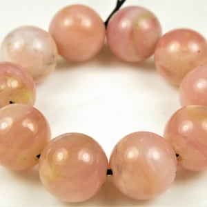 Premium Grade ~ Sweet Beautiful Natural Peruvian Pink Opal Round Bead ~ 10mm ~ 10 beads ~ C5184