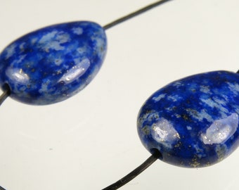 Top Grade ~ Beautiful Genuine Natural Lapis Lazuli Small Teardrop Bead - 16mm x 12mm x 6mm ~ 2 beads ~ C3589