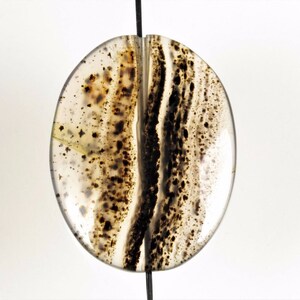 TOP Grade ~ RAREST ~ SUPER High Clarity ~ Montana Agate Medium-Size Pendant - 31.5mm x 24mm x 6.5mm - B9089
