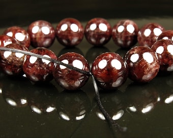 SALE (10% off) ~ was 9.99 ~ Beautiful Quality Dark Wine Red Garnet Round Bead  - 9mm - 14 beads - C5126