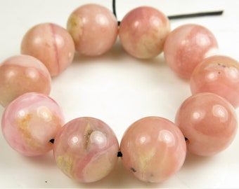 Premium Grade ~ Sweet Beautiful Natural Peruvian Pink Opal Round Bead ~ 10mm ~ 10 beads ~ C4785