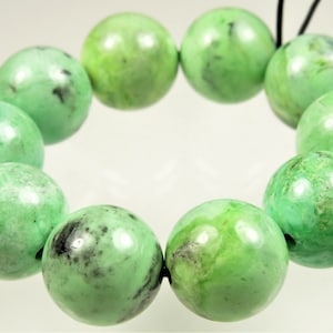 SALE (5% Rabatt) ~ war 25,00 ~ Ausgefallenes Grün ~ Ungewöhnliche Schönheit ~ Natürliche echte afrikanische Variscite Runde Perle ~ 10mm ~ 10 Perlen ~ C5130