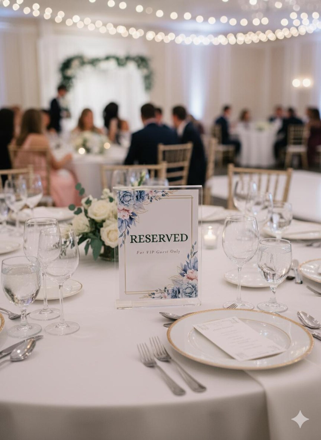Printable Blue Wedding VIP Reserved Stand - Etsy