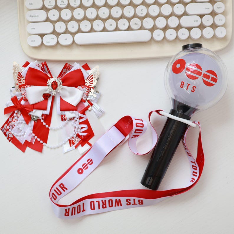 Arirang Army Bomb Bow | BTS Lightstick Ribbon Decor Fits Version 4 and ...