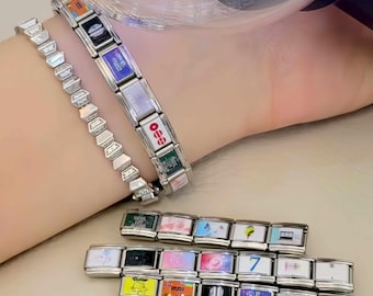 Kpop Album Cover Charm Bracelet | Italian Charm Link Bracelet | Kpop Jewelry | ARMY Merch Gift | Custom Arirang Concert Accessory