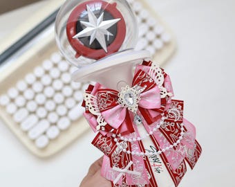 Lazo para lightstick de SKZ Stray Kids hecho a mano / Cinta decorativa para lightstick de Nachimbong