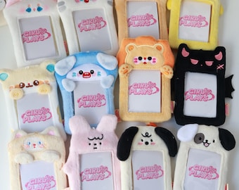 Handmade Kpop Plush Photocard Holder | Animal Keychain Bag Charm
