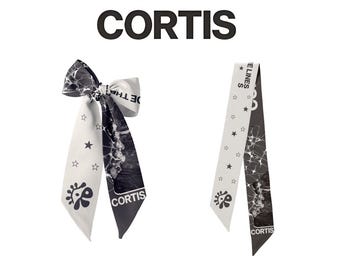 CORTIS Ribbon Scarf | CORTIS Concert Tour | Kpop Silk Necktie | Alt Concert Accessory | Black White Twilly | COER Gift | Keonho Martin Merch