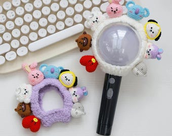 Handmade Crochet Army Bomb Cover | OT7 Plushies cover fits Version 4| Arirang Concert Merch | ARMY Gift