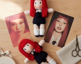 Jennie RUBY Inspired Amigurumi Doll Keychain | Gift for BlackPink Fan