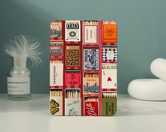 Capa vintage em formato de caixa de fósforos para Kindle com alça de mão, compatível com Paperwhite 12ª geração (7"), 11ª geração (6,8"), Kindle 2024 Colorsoft, Kindle 12ª/11ª/10ª geração e Kobo Clara.