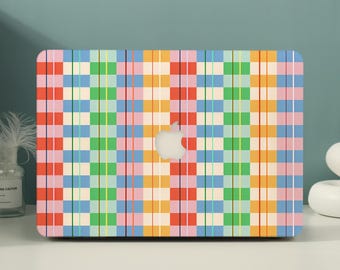 Capa protetora rígida xadrez colorida para MacBook Neo 13 2026, MacBook Air 15/13, MacBook Pro 16/15/14/13 polegadas A3449 M5 M4 M3 M2 M1.
