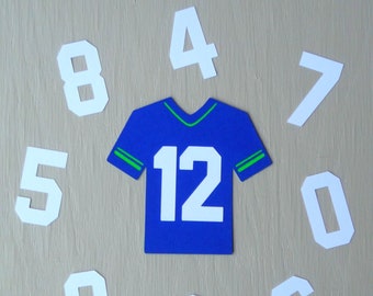 Football Jersey and Numbers SVG Cut File, JPG, DXF for Cameo Silhouette, Cricut Design Space, Digital Cut Files