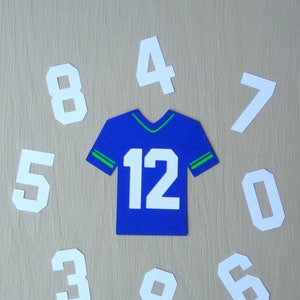 Arquivo de corte SVG de camisa de futebol e números, JPG, DXF para Cameo Silhouette, Cricut Design Space, arquivos de corte digital