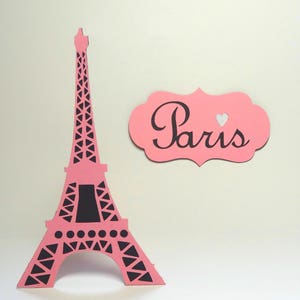 Eiffelturm und Paris Zeichen SVG-Datei, SVG, DXF für Cameo Silhouette, Cricut Design Space, Digital geschnitten Dateien geschnitten