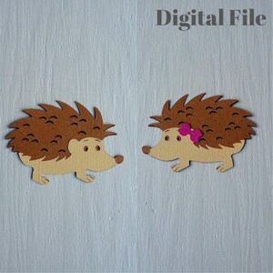 Arquivo de corte Hedgehog SVG, JPG, DXF para Cameo Silhouette, Cricut Design Space, arquivo de corte de animais da floresta