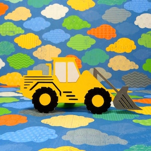 Bulldozer Cut File, Transportation Birthday, JPG, SVG, DXF for Cameo Silhouette, Cricut Design Space, Digital Cut Files