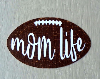 Mom Life Football SVG Cut File, SVG, DXF for Cameo Silhouette, Cricut Design Space, Sports Digital File