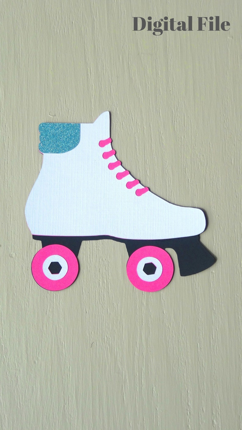 Roller Skates SVG Cut File JPG DXF for Cameo Silhouette | Etsy