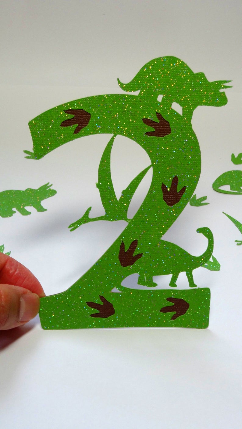 Download 2nd Birthday Dinosaur SVG Cut File SVG DXF for Cameo | Etsy