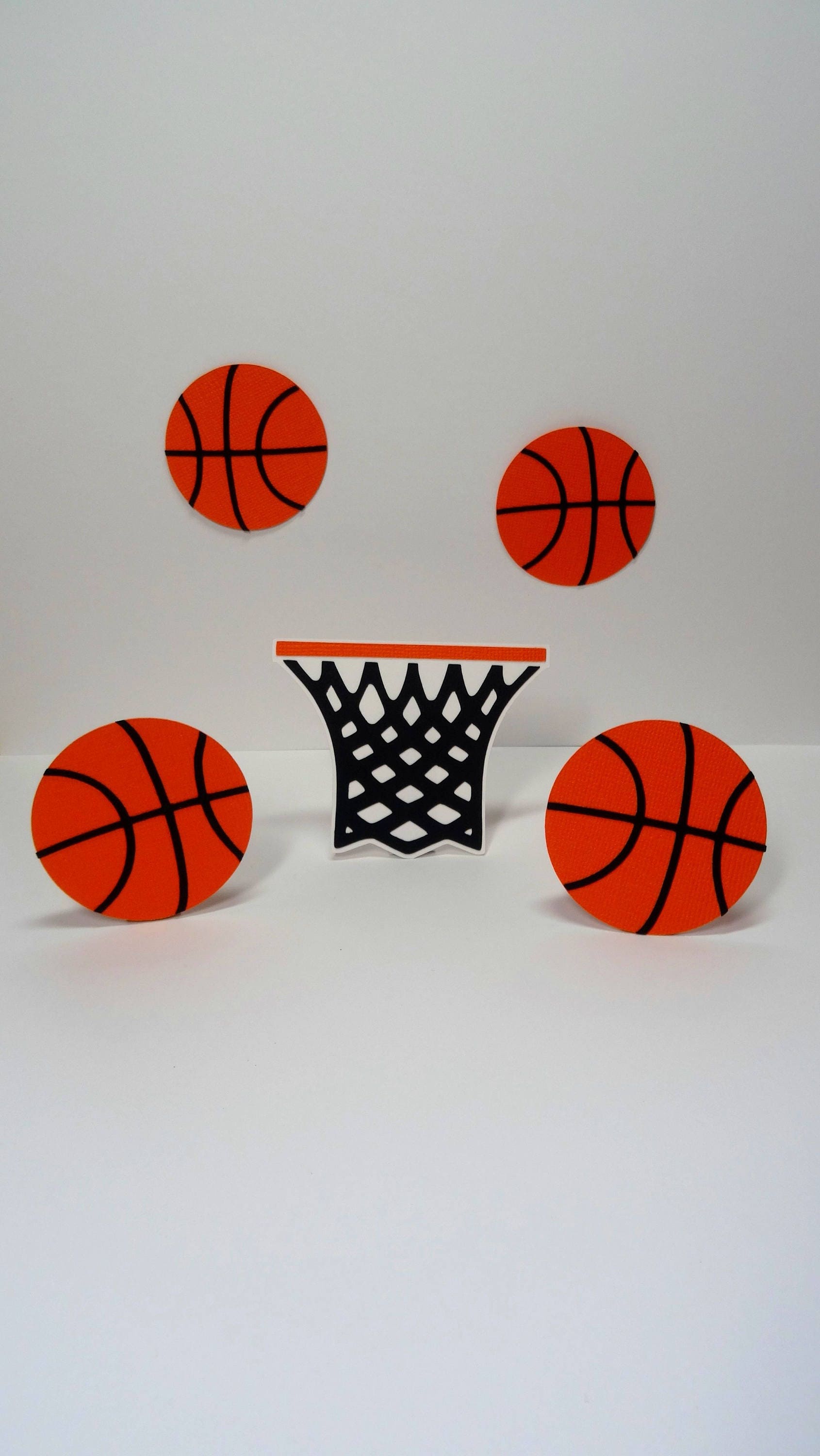 Basketball and Hoop Cut File, SVG, DXF, JPG for Cameo Silhouette, Cricut Design Space, Digital Cut Files, Sports