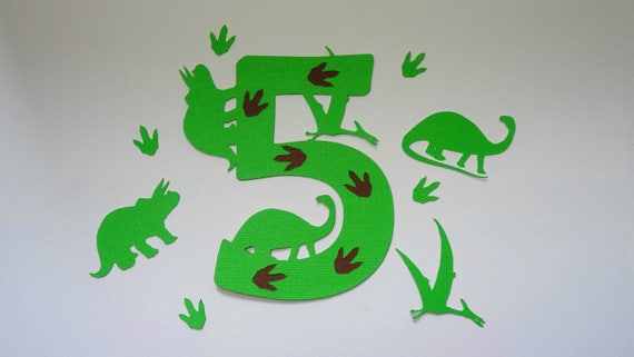 Download 5th Birthday Dinosaur SVG Cut File SVG DXF for Cameo | Etsy