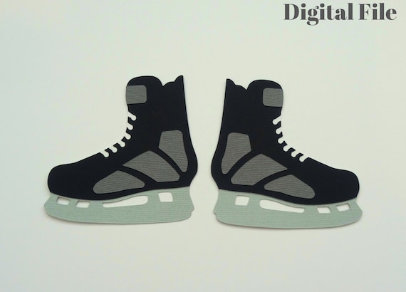 Hockey Shoes SVG Cut File, JPG, DXF for Cameo Silhouette, Cricut