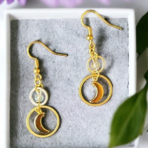 Delicate Gold Crescent Moon Earrings