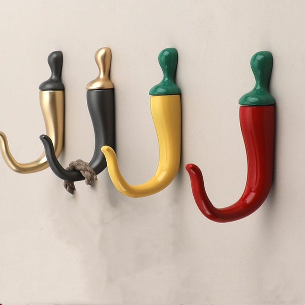 Chili Pepper Hook，Pastoral Style Wall Hook,Kitchen Decoration Hook,