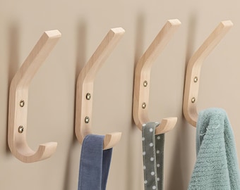 Wooden Handmade Natural colour hooks--clothing hooks, coat hooks, towel hooks, Coat Hooks Wall Mounted, minimalist style,Modern Decor