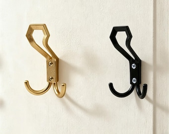 Gancho de metal bronze vintage, gancho para banheiro, gancho de parede para cozinha, cabide para casacos e toalhas, cabide de parede, ferragens para móveis.