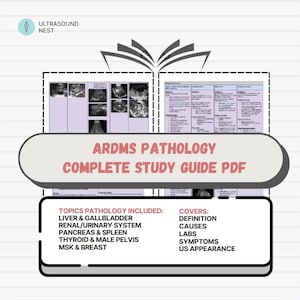 Abdomen Pathology ARDMS Complete Study Guide Ultrasound, Chart format (PDF)