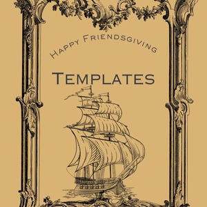 Inbjudan till Thanksgiving-middag för vänner, låt oss ha kul, låt oss skapa minnen