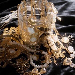 Caja de joyería misteriosa / Anillos, pendientes, collar y pulsera aleatorios / Mezcla estética elegante, minimalista y vintage / Caja de regalo sorpresa para ella