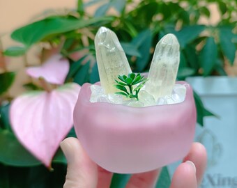 Bonsái de cristal natural: Adorno decorativo para el hogar y la oficina, regalo de cumpleaños para ella
