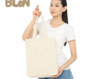 Bolso tote de lona natural con fuelle – Bolso tote minimalista para uso diario disponible en 3 tamaños
