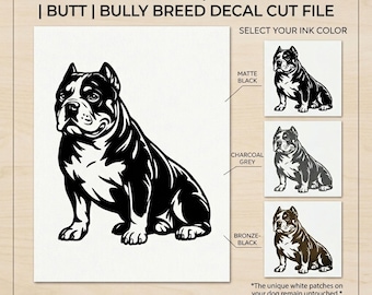 American Bully Dog SVG | Bully Breed Silhouette Cut File (Digital Download)