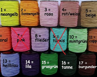 40 METER ZACKENLITZE 10 Farben je 4 meter gemischt 5mm Weiß Schwarz Rot