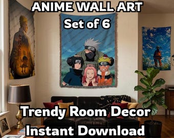 Conjunto de láminas de anime para pared / Láminas de manga japonés (descarga digital)