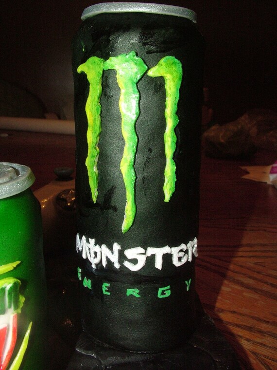 Items similar to Monster Energy Drink Cake topper rice krispy treats on