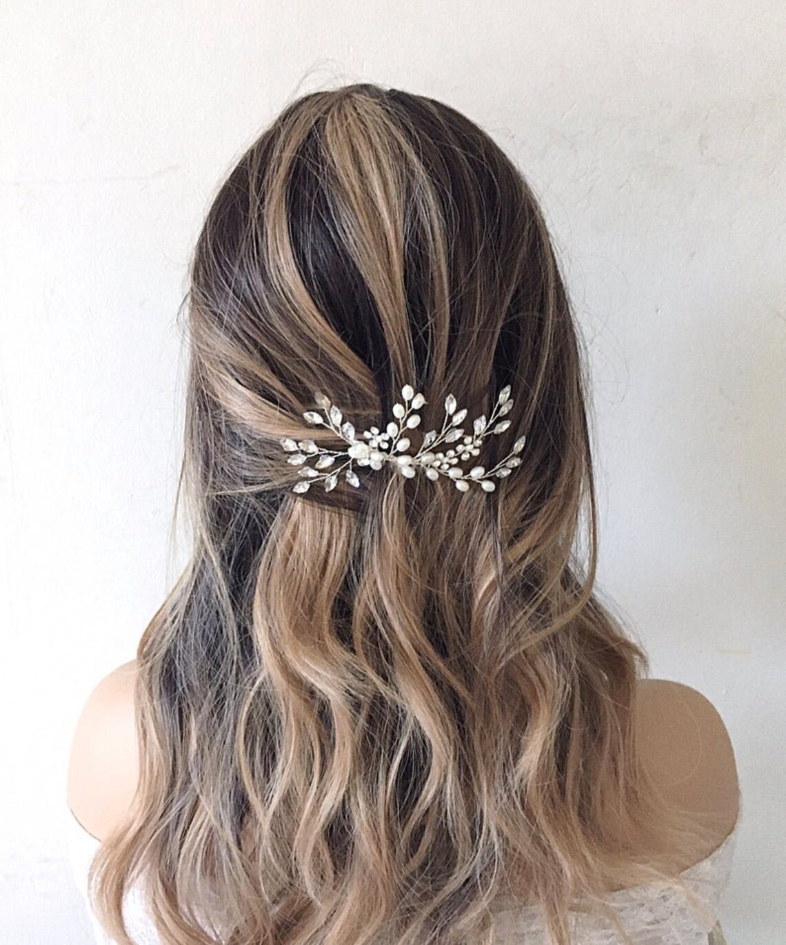 Gold hair piece gold bridal hair piece gold hair comb gold Etsy