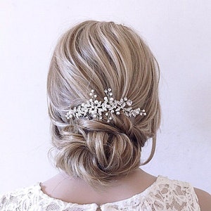 silver wedding hair accessories