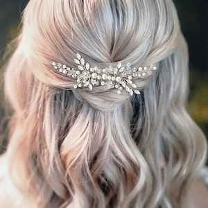 Wedding hair accessories pearl Bridal hair comb clip bridal hair piece headband headpiece wedding hair piece pearl hair comb bridal hair pin image 8