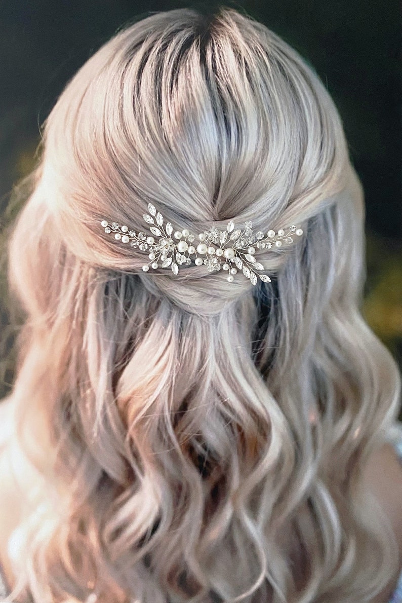 Wedding hair accessories pearl Bridal hair comb clip bridal hair piece headband headpiece wedding hair piece pearl hair comb bridal hair pin image 8