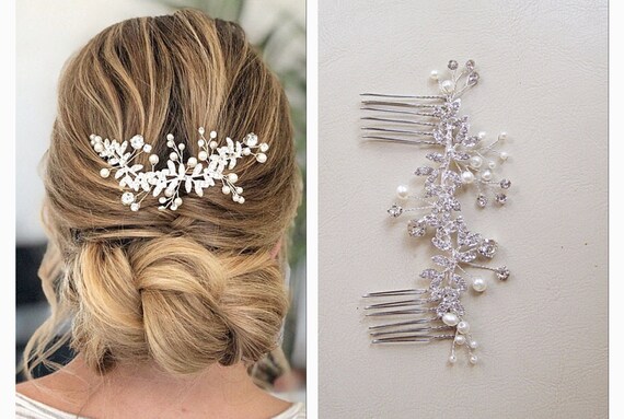 Wedding Hair Piecebridal Hair Piecebridal Hair Combwedding Etsy