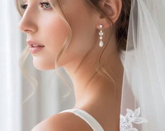 Bruidsoorbellen pareldruppel kristal bruiloft sieraden set parel bruidsoorbellen bruiloft ketting bruidssieraden set parel bruiloft oorbel goud